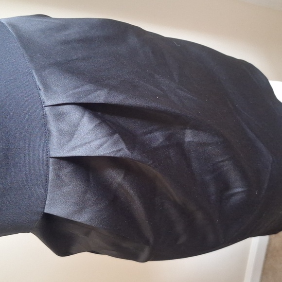 Express Mini Bodycon Strapless Satin Black Dress Size 4 - Picture 7 of 10